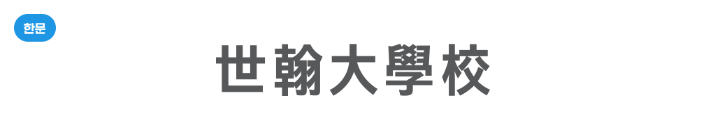 한문로고타입